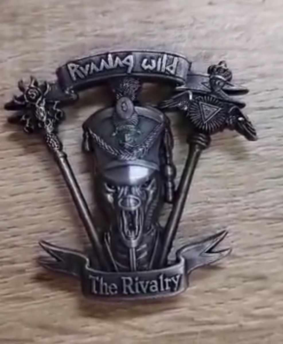 Running Wild "The Rivalry" 3D PIN Antik Silber